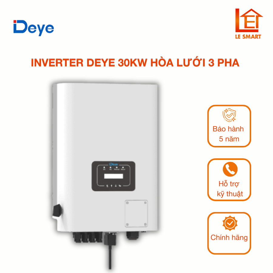 Biến tần DEYE 30kW hòa lưới | Inverter Deye 30kW SUN-30K-G04