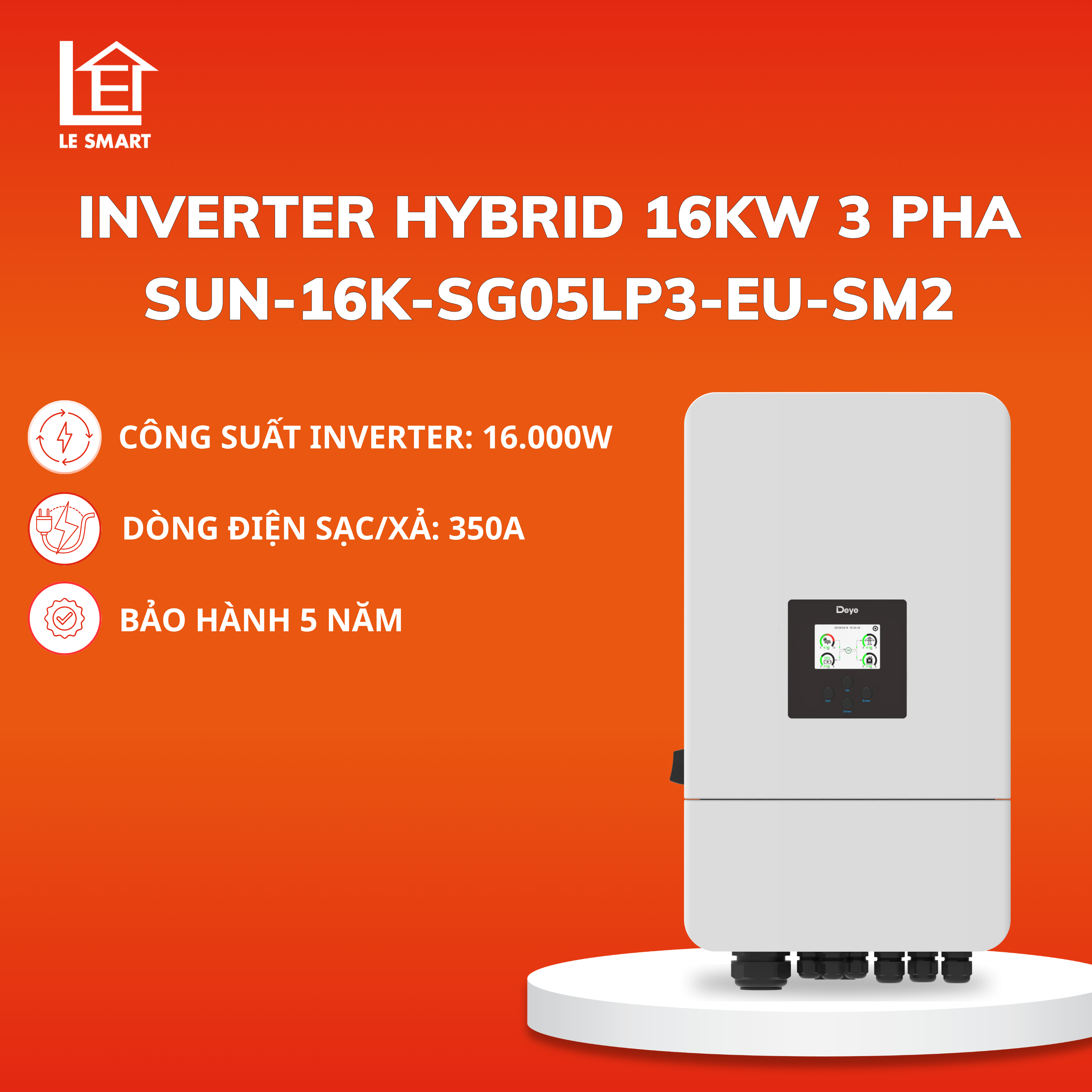 Inverter Hybrid 16kw 3 Pha SUN-16K-SG05LP3-EU-SM2
