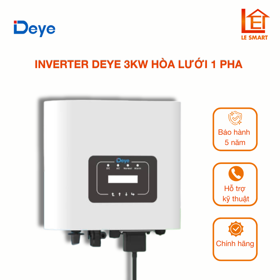 Biến tần hòa lưới DEYE 3kW | Inverter DEYE 3kW SUN-3K-G04