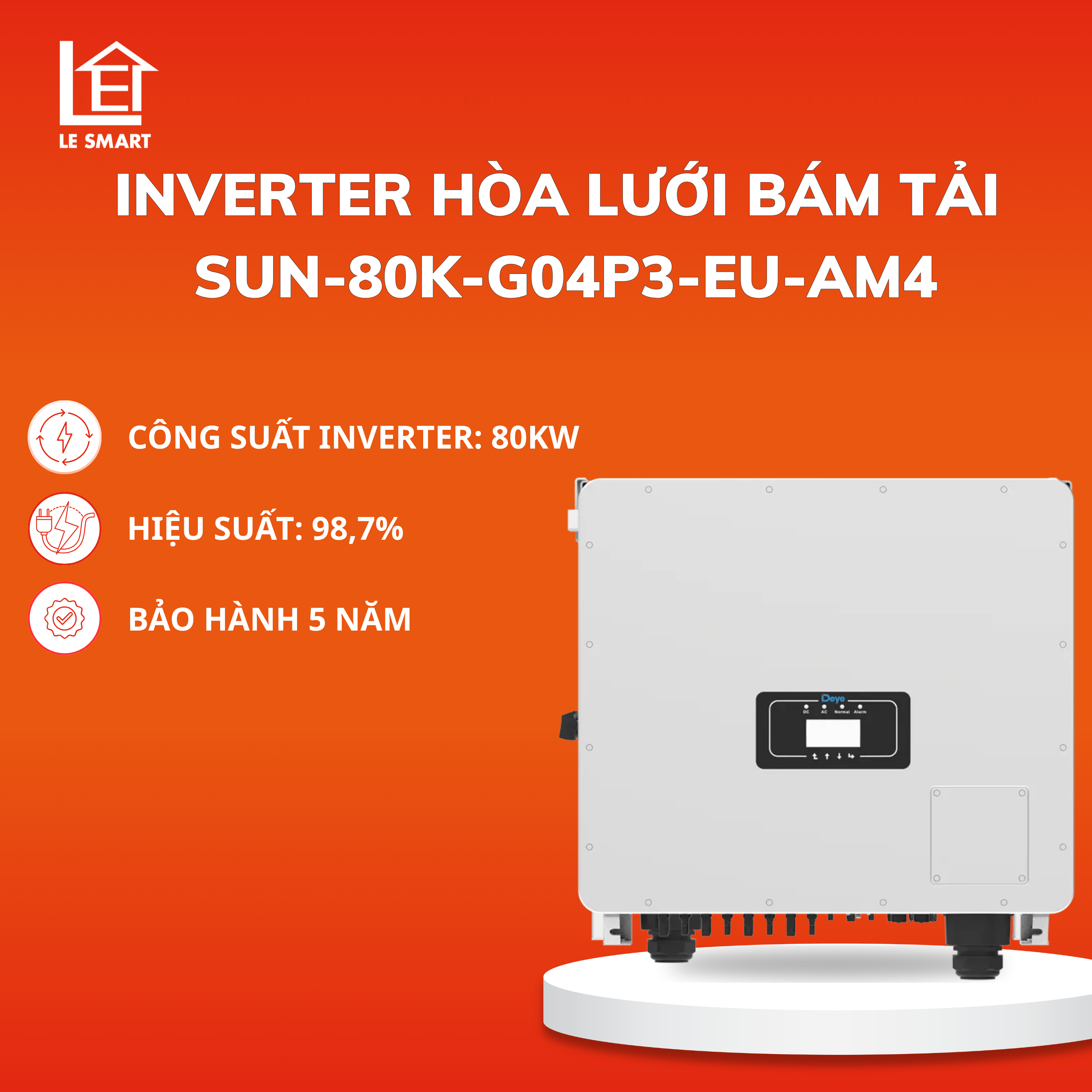 Inverter Hòa Lưới Bám Tải Deye 80kW SUN-80K-G04P3-EU-AM4