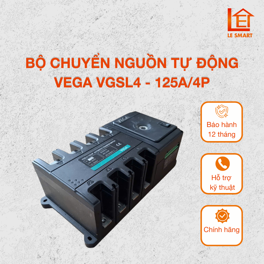 ATS VEGA VGSL4-125/4P – Bộ Chuyển Nguồn Tự Động Cao Cấp