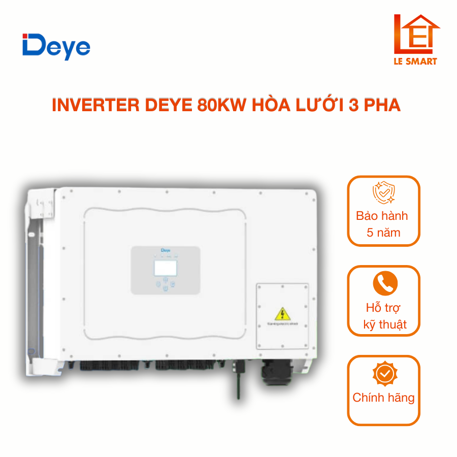 Inverter Deye 80kW | Biến tần hòa lưới Deye SUN-80K-G03