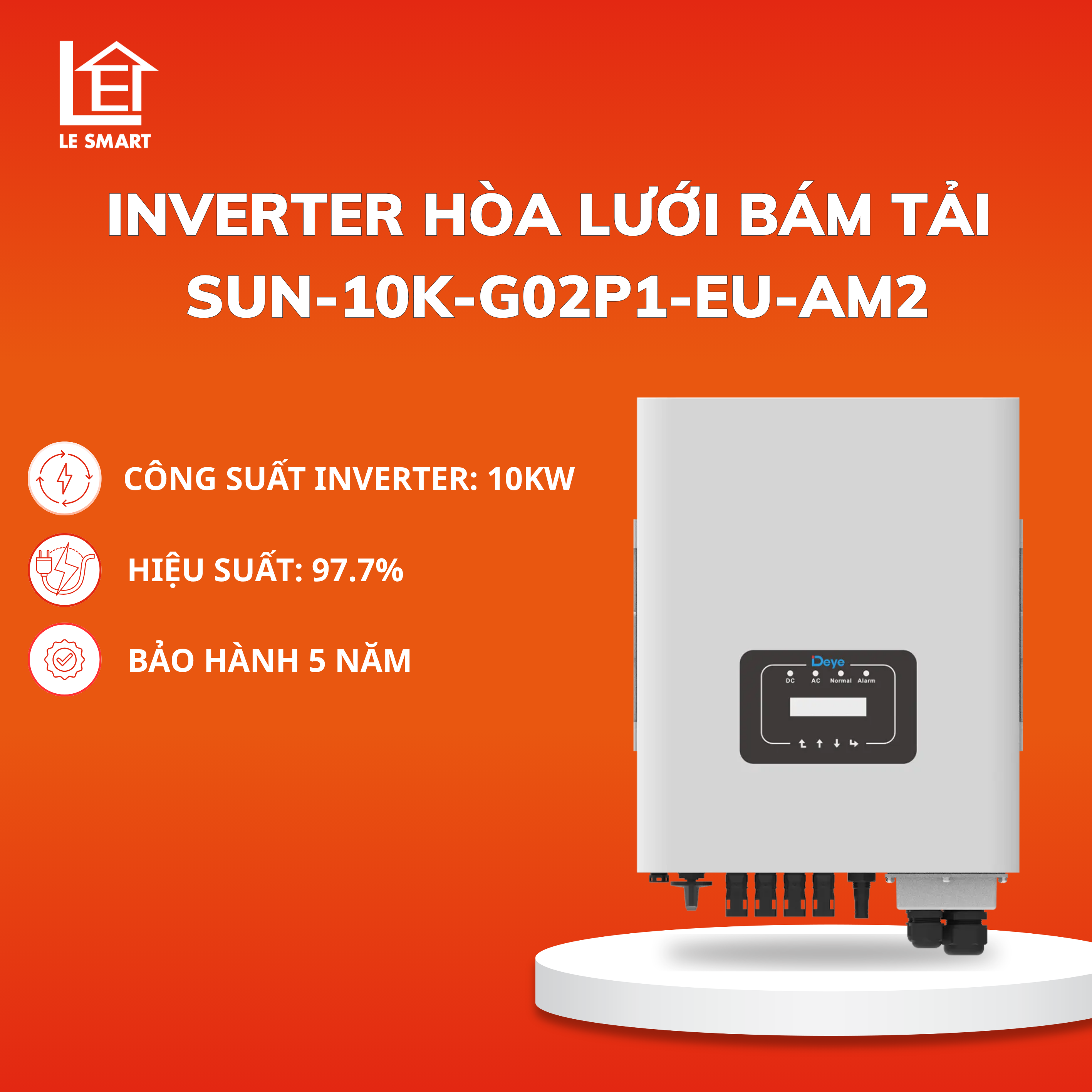 Inverter Hòa Lưới Bám Tải Deye 10kW SUN-10K-G02P1-EU-AM2