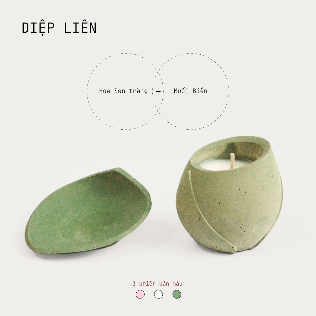 DIỆP LIÊN GIFT SET - Bộ quà tặng Nến & Đá thơm từ cảm hứng Hoa Sen