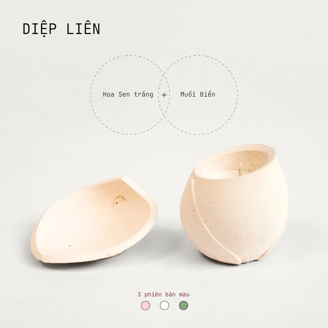 DIỆP LIÊN GIFT SET - Bộ quà tặng Nến & Đá thơm từ cảm hứng Hoa Sen