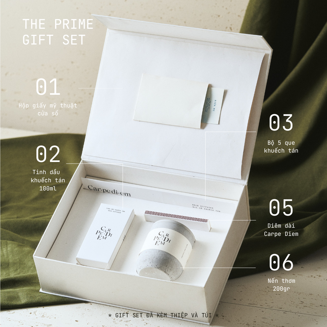 THE PRIME GIFT SET - Bộ quà tặng nến thơm & tinh dầu thơm cao cấp