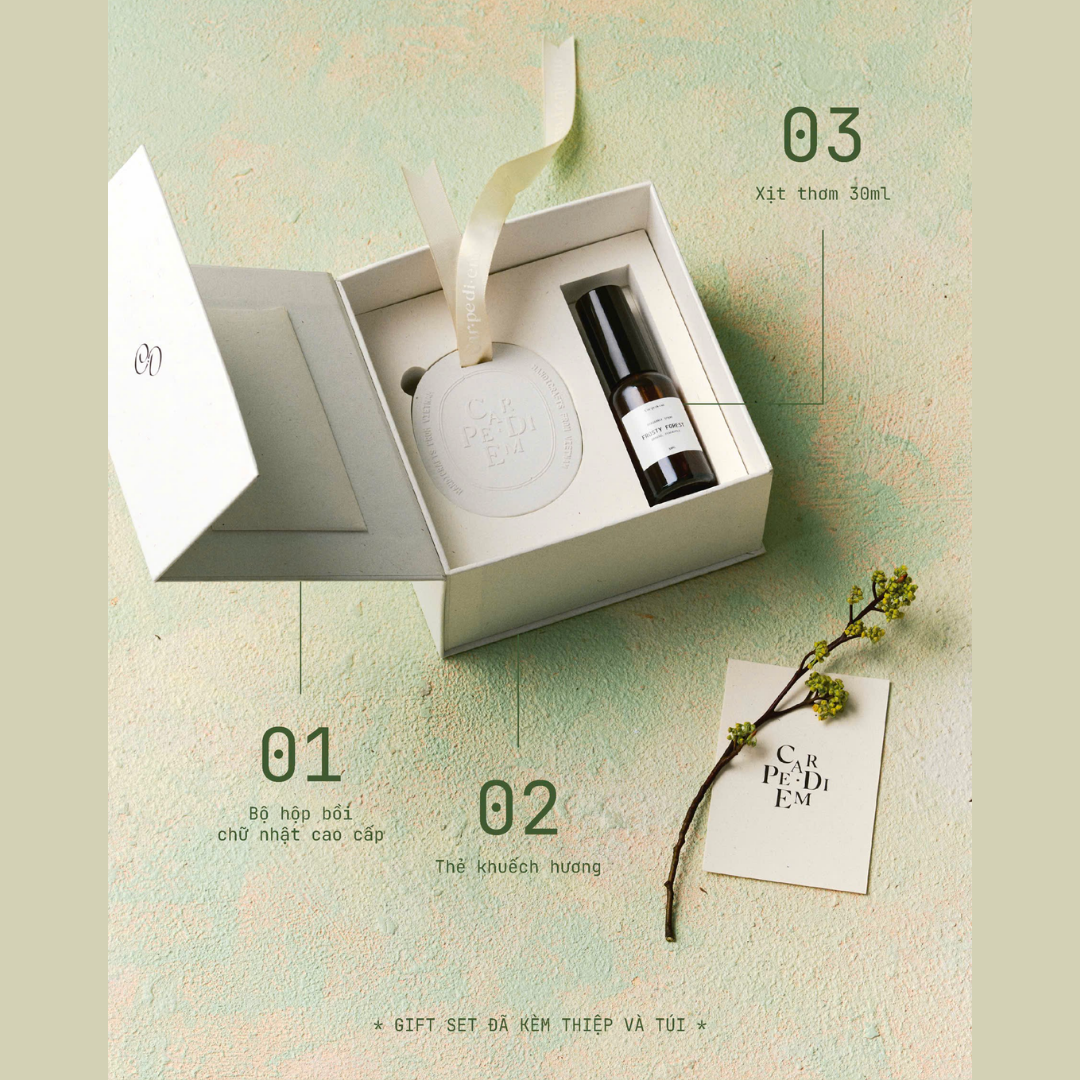 AURA GIFT SET - Bộ quà tặng thẻ thơm và xịt thơm cao cấp