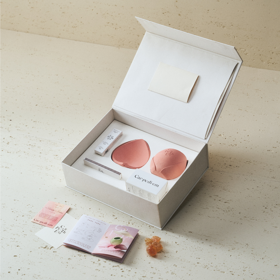 DIỆP LIÊN GIFT SET - Bộ quà tặng Nến & Đá thơm từ cảm hứng Hoa Sen