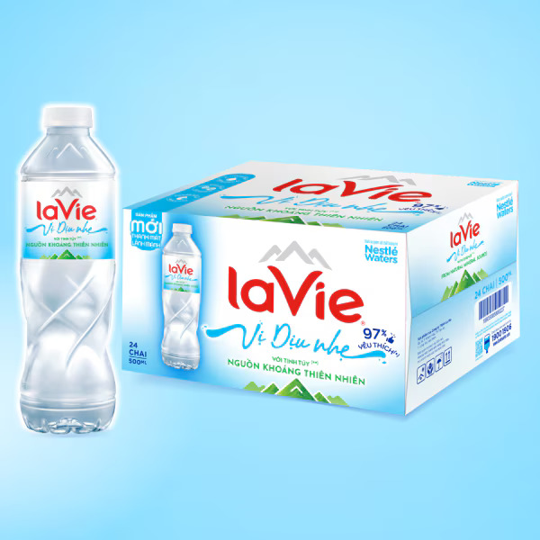 Nước khoáng Lavie dịu nhẹ 500 ml