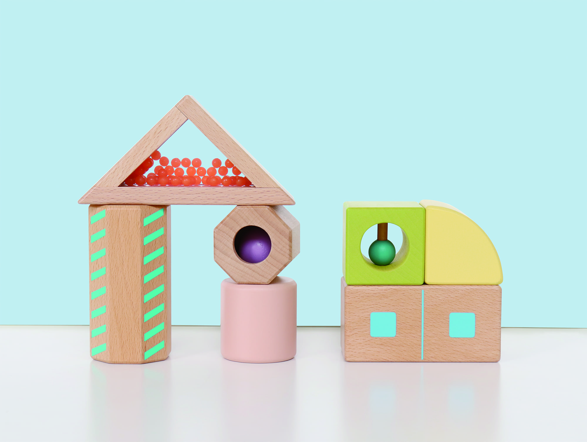 Hình khối bằng gỗ có âm thanh - bộ lớn