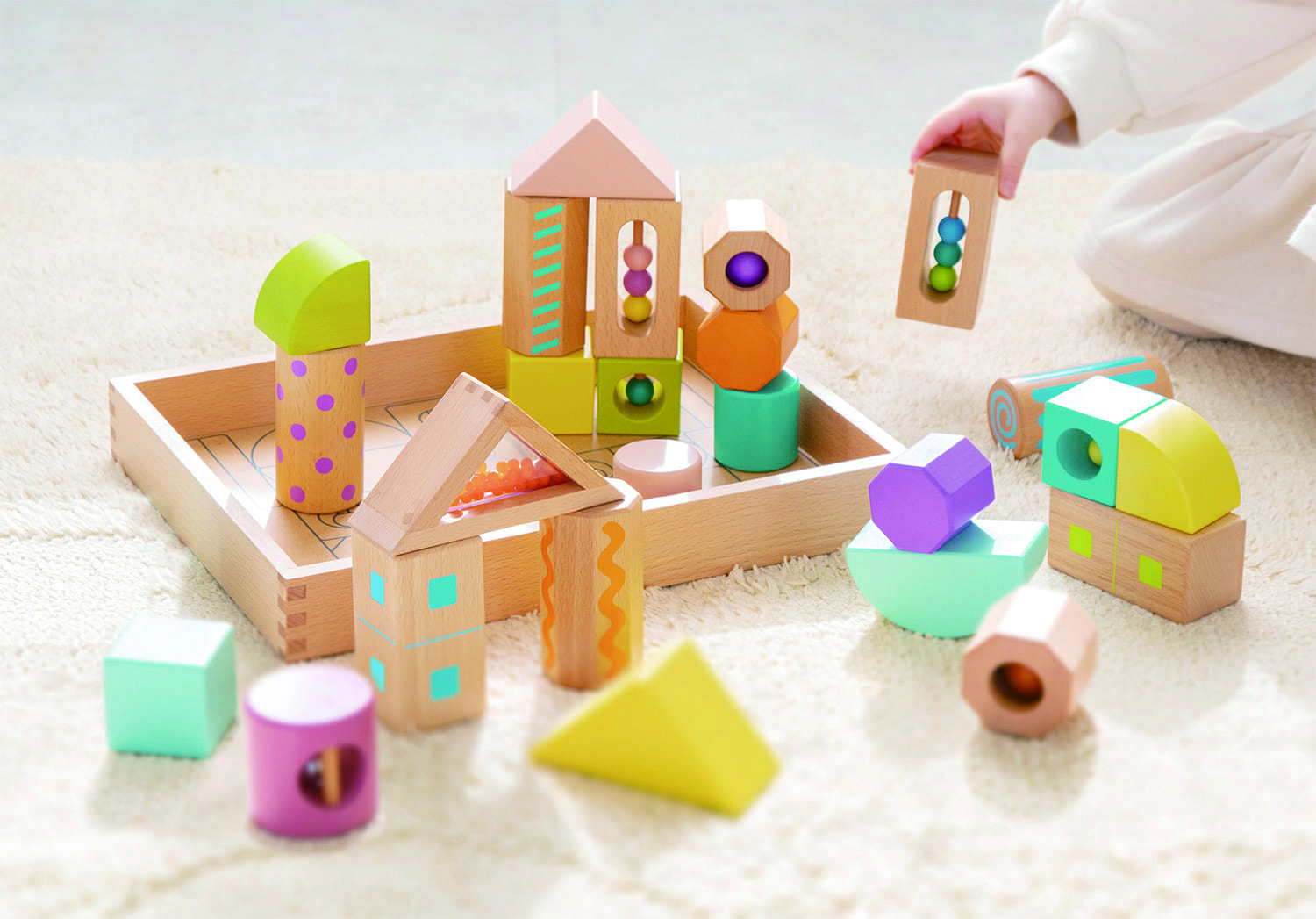 Hình khối bằng gỗ có âm thanh - bộ lớn