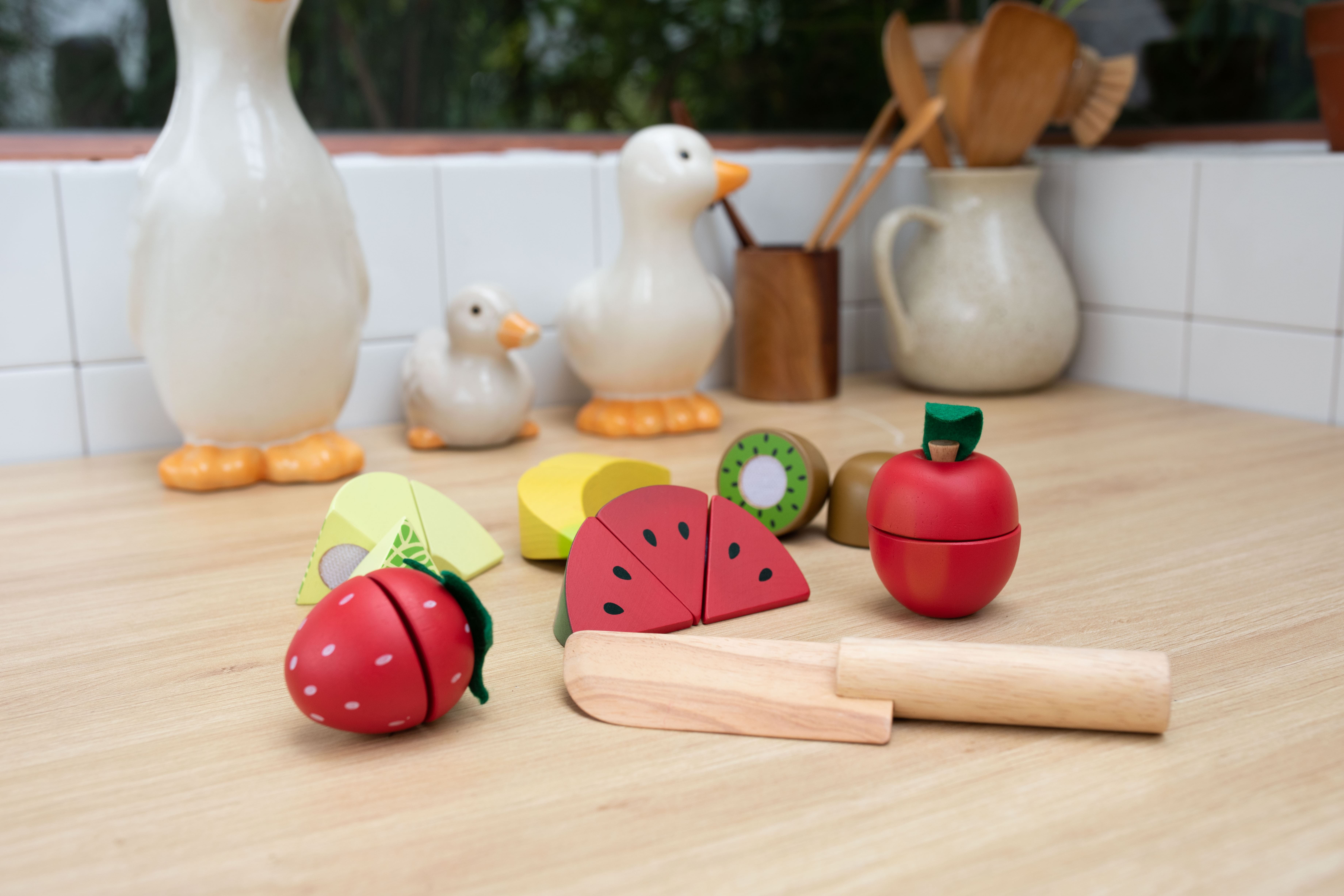 Bộ cắt thái trái cây bằng gỗ cao cấp - Fruit Set