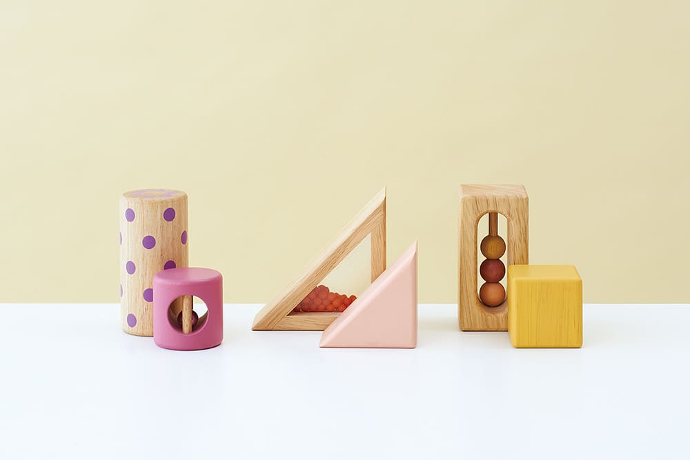 Hình khối bằng gỗ có âm thanh - bộ nhỏ