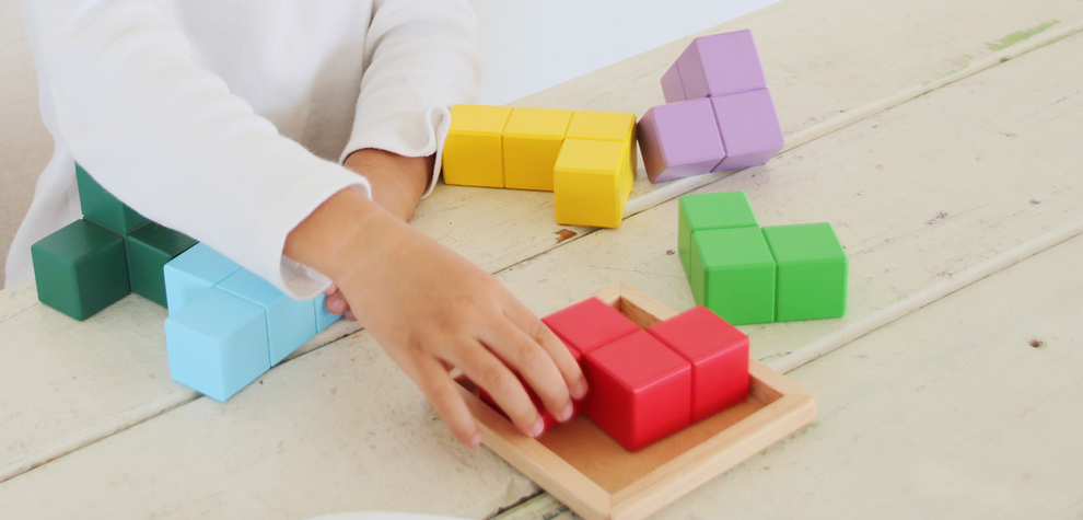 Cho thuê Bộ xếp hình khối gỗ lập phương - Challenge Cube