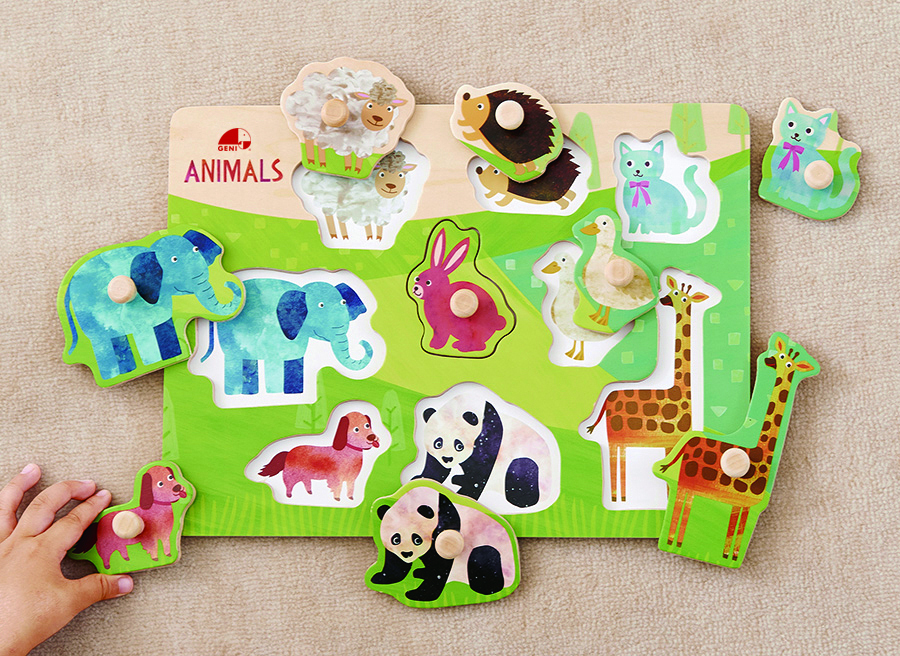 Cho thuê Bảng ghép con thú bằng gỗ