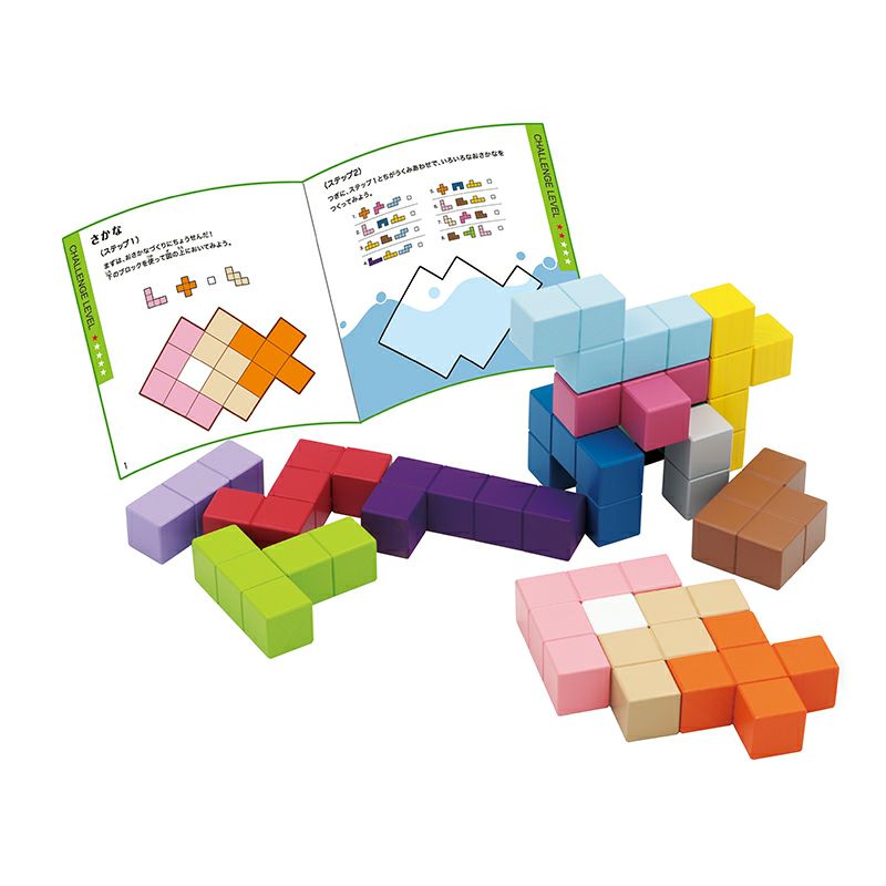 Cho thuê Bộ xếp hình khối 2D và 3D bằng gỗ - Cubic Creation