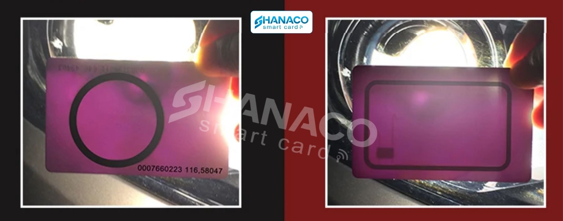 Soi đèn để phân biệt chip của 2 loại thẻ 125 và 13.56