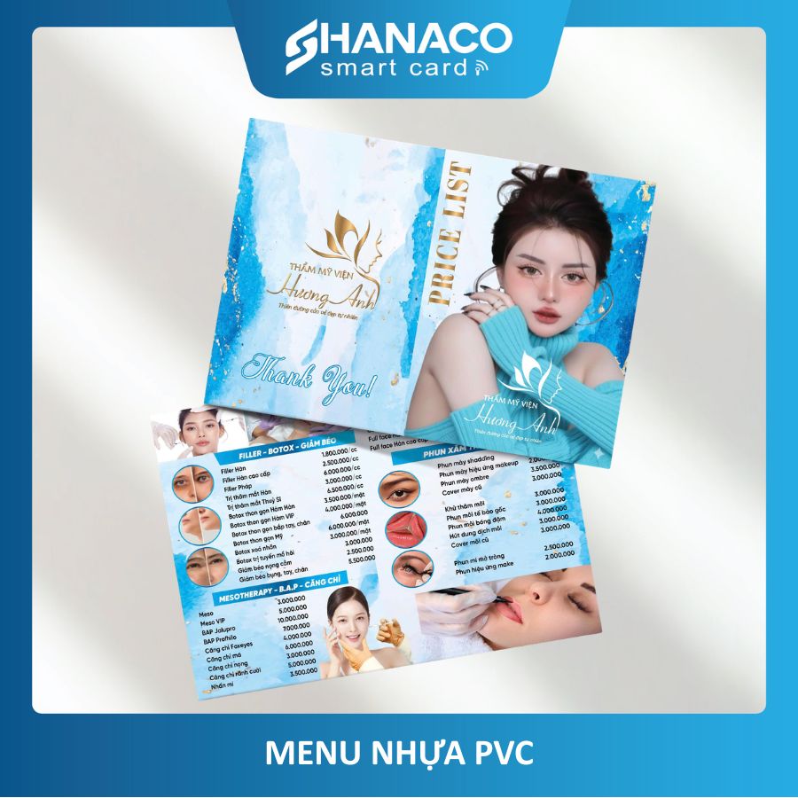 Menu Quán Spa Đẹp