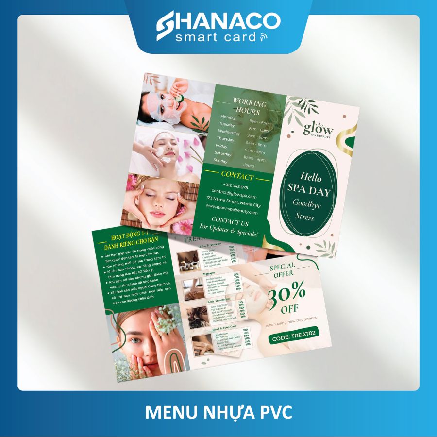 Menu Nhựa PVC Chống Nước