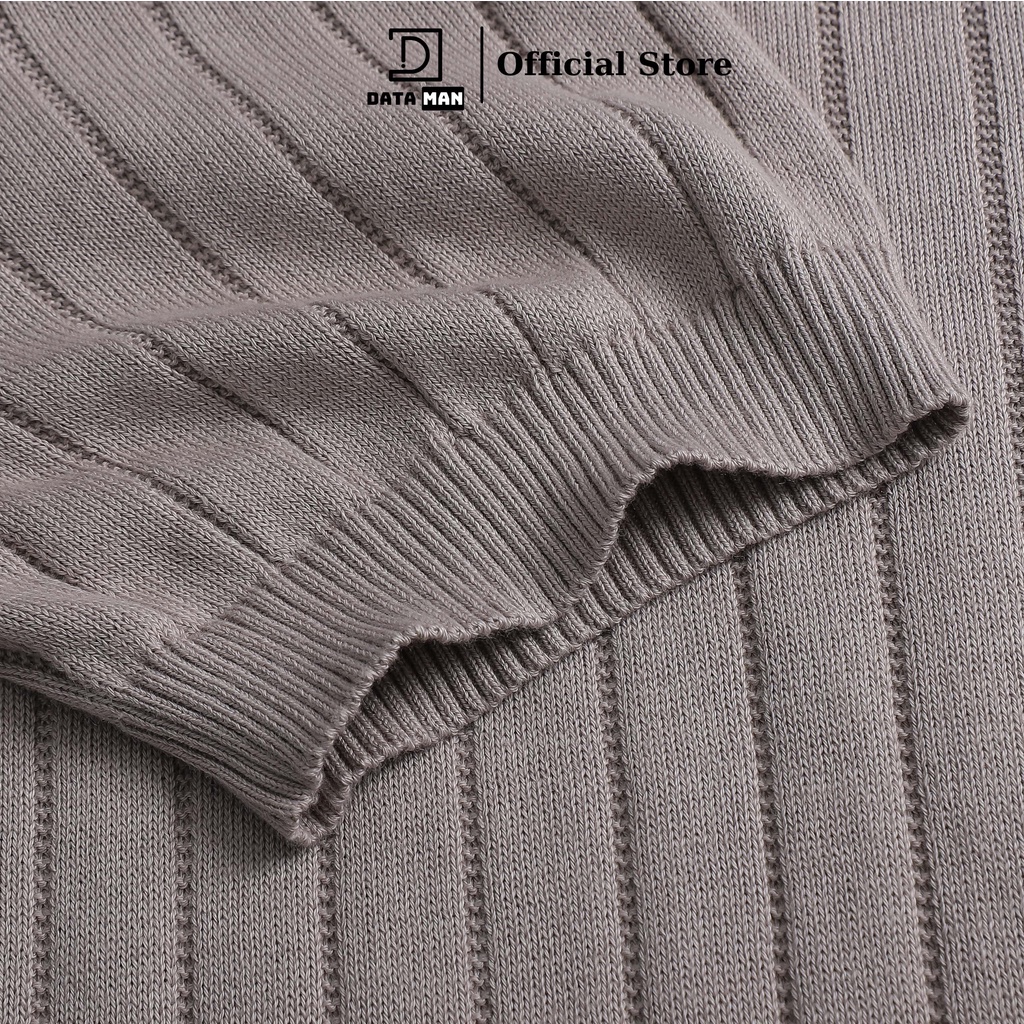 Áo Polo nam ngắn tay DATAMAN dệt kim, cổ chữ V, vải cotton chải kĩ mềm mịn, không bai xù - DT22-01