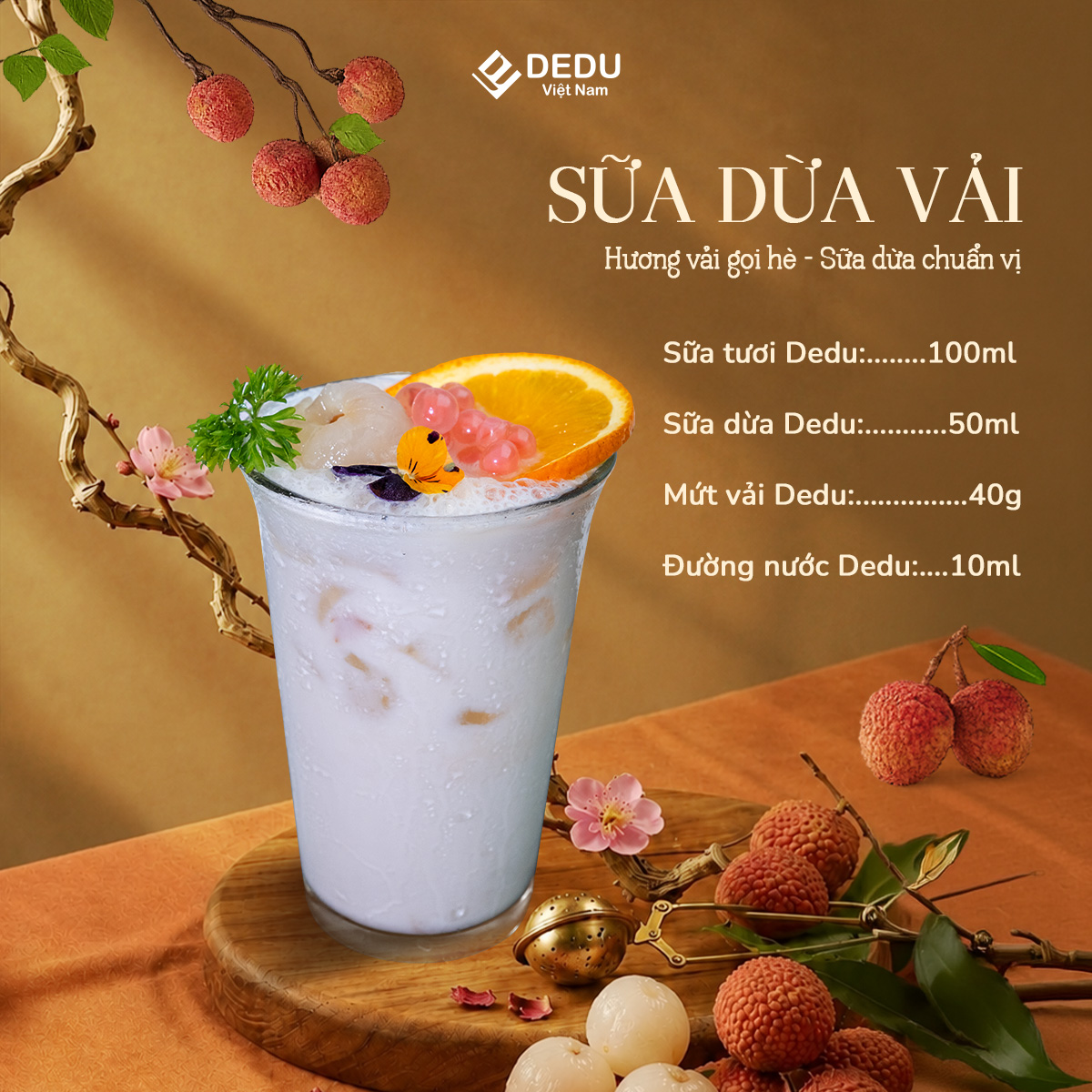 Sữa dừa vải