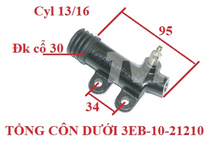 XI LANH TỔNG CÔN DƯỚI KOMATSU (13/16) 3EB-10-21210; 3EB-10-21211
