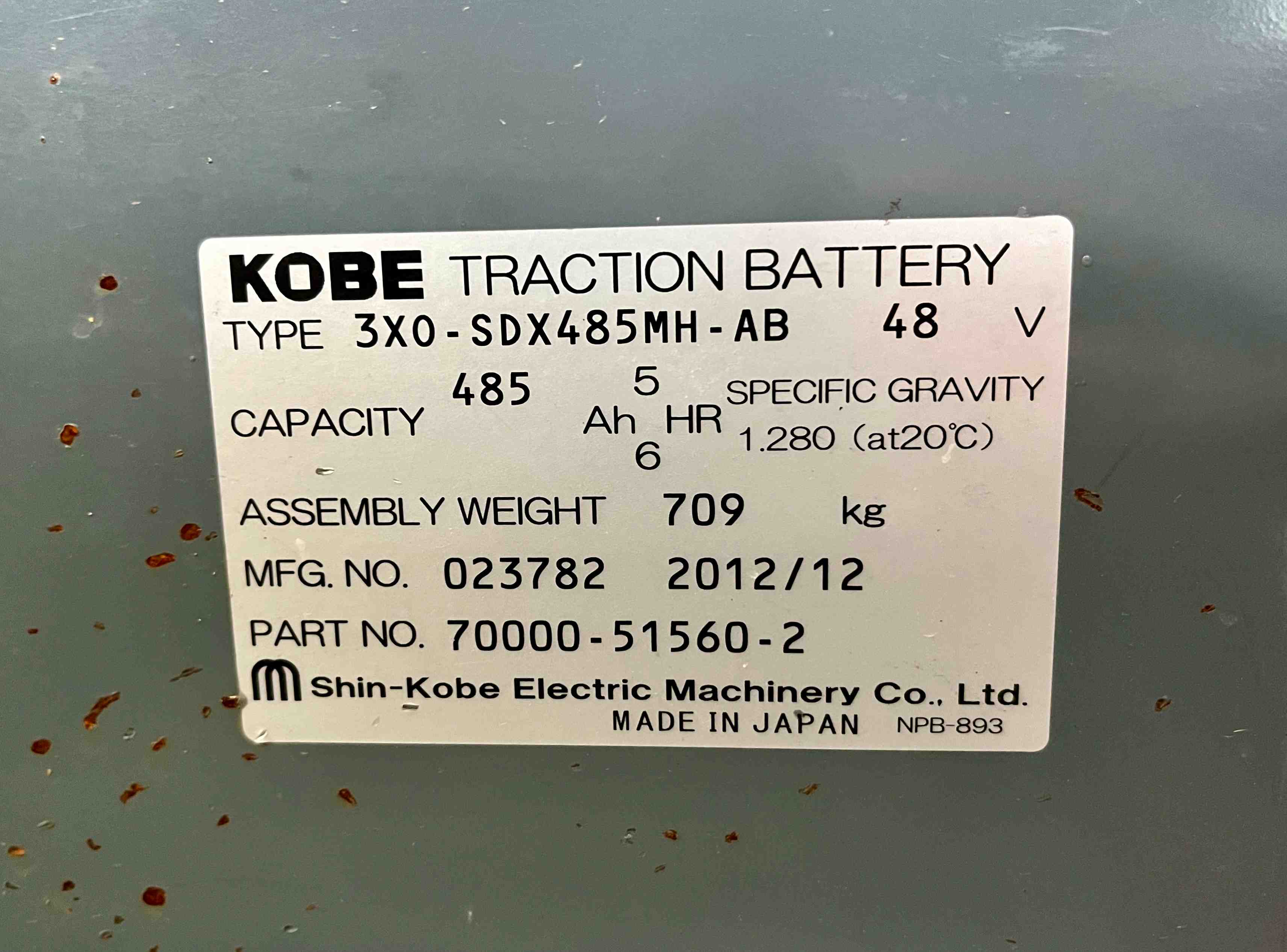 XE NÂNG ĐIỆN NGỒI LÁI NICHIYU 1,5 Tấn FB15PN-75B-300 (2012)