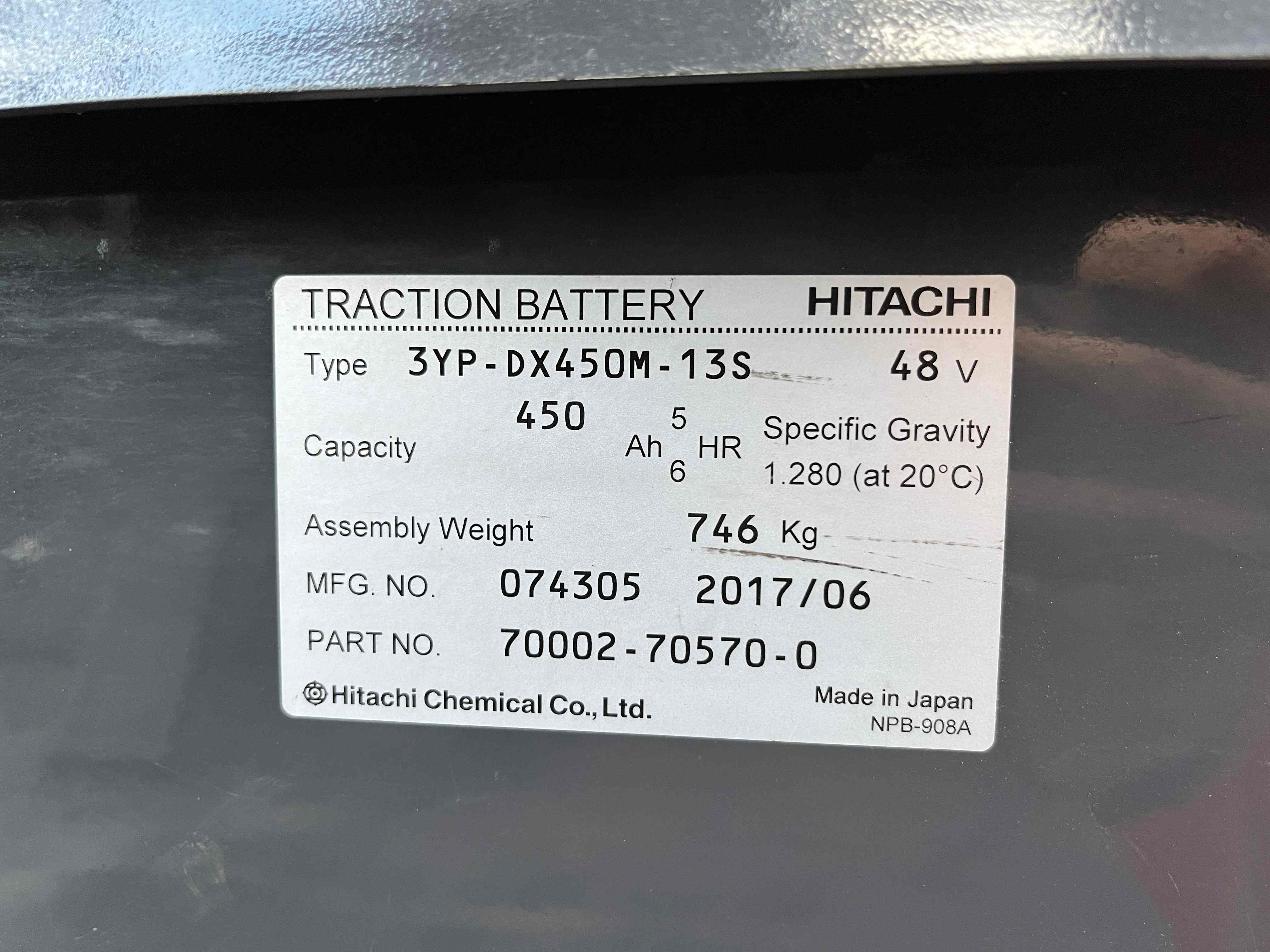 XE NÂNG ĐIỆN NGỒI LÁI NICHIYU 2 Tấn FB20PN-77-400 (2017)
