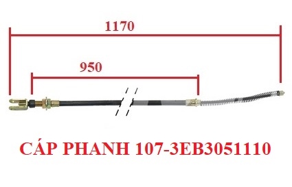 CÁP PHANH TAY TRÁI KOMATSU 3EB-30-51110