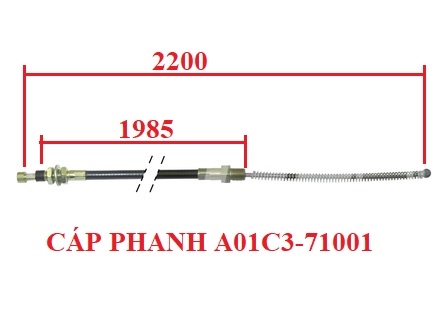 CÁP PHANH PHẢI (L2200/1985; G-K) A01C3-71001
