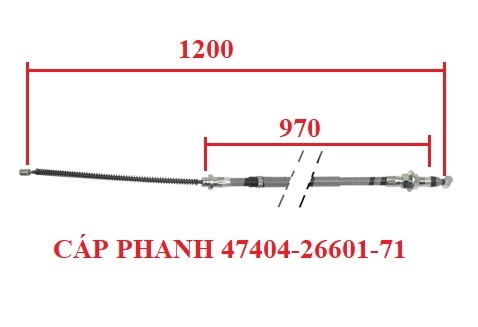 CÁP PHANH TAY TRÁI TOYOTA 47404-26601-71