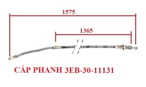 Cáp phanh tay bánh trái 3EB-30-11131