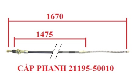 CÁP PHANH TAY TRÁI TCM 21195-50010