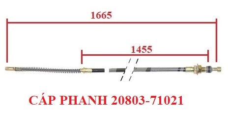 CÁP PHANH TAY TRÁI TCM 20803-71021