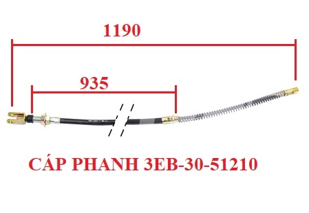 CÁP PHANH TAY TRÁI KOMATSU 3EB-30-51210