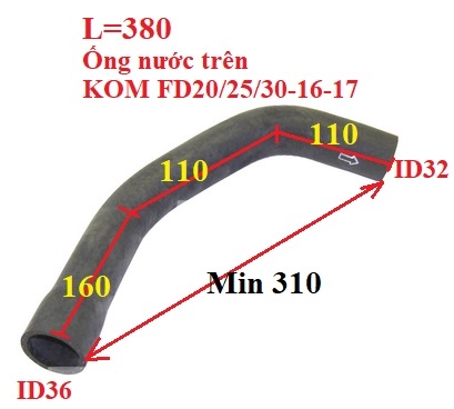 ỐNG NƯỚC TRÊN KOMATSU 3EB-04-52130