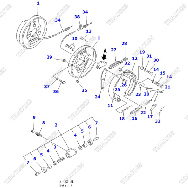 Cụm phanh phải 3EB-30-31120; 3EB-30-31121 (AT, MT)