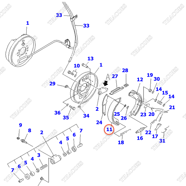 Guốc phanh 3EB-30-41160