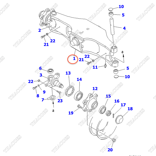 Cầu lái sau 3EB-24-31110; 3EB-24-31110UA; 3EB-24-31110YA