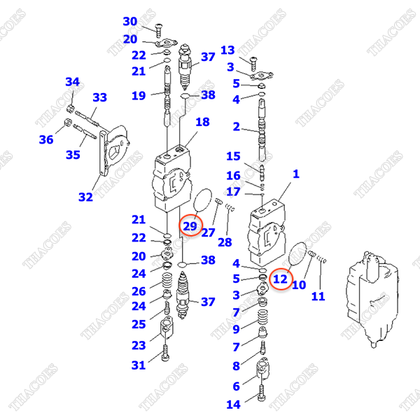 (2sv) Vòng đệm oring KB21001-00106