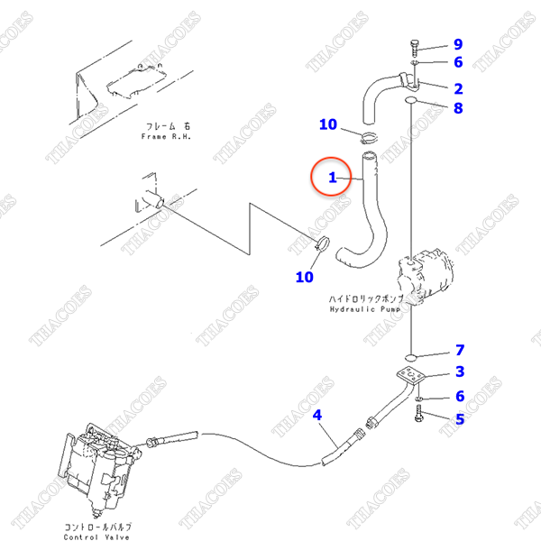 Ống dầu thủy lực hút 3EB-66-31470