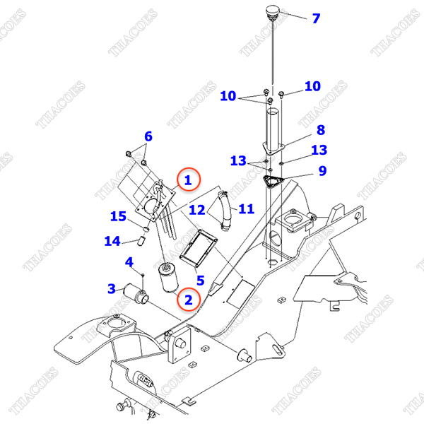 Cụm nắp thùng dầu 3EB-66-59051