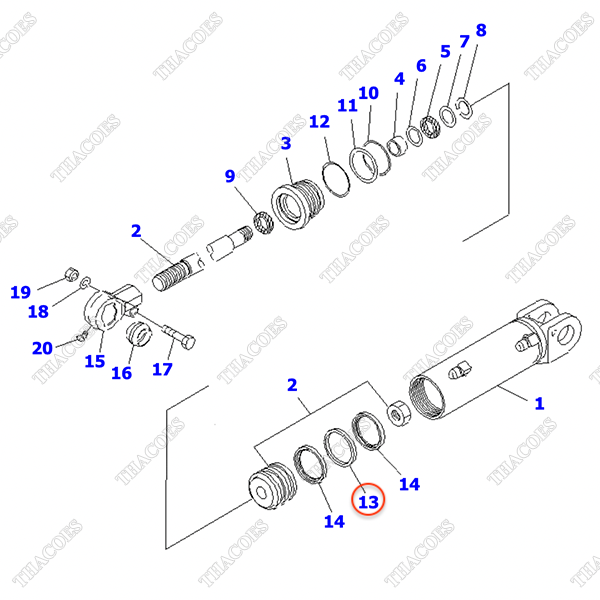 Phớt piston 3EB-64-54360 (K21)
