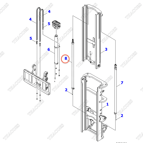 Cụm xi lanh sau phải 37B-MBW-2450UE; 37B-MBW-2400UE; 37B-MBW-2350UE; 37B-MBW-2330UE; 37B-MBW-2300UE (3T2L)