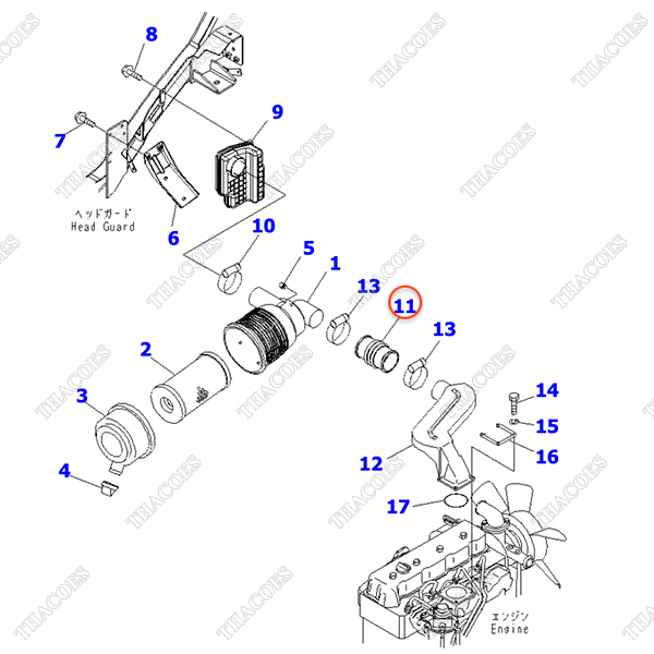 Ống nạp gió 3EB-02-44610