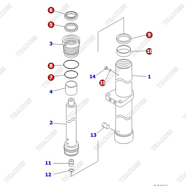 Bộ gioăng phớt xi lanh trước 30B-63-05060 (K29) (3T2L, 3T2L)