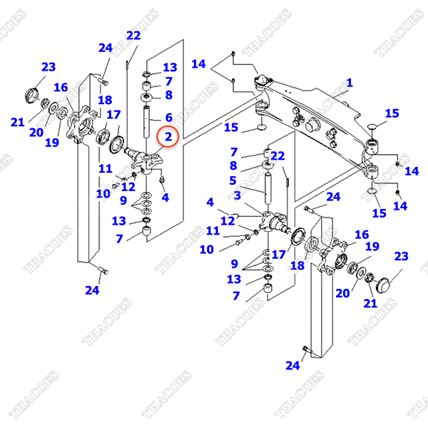 Khớp lái phải 3EB-24-51212; 3EB-24-51211