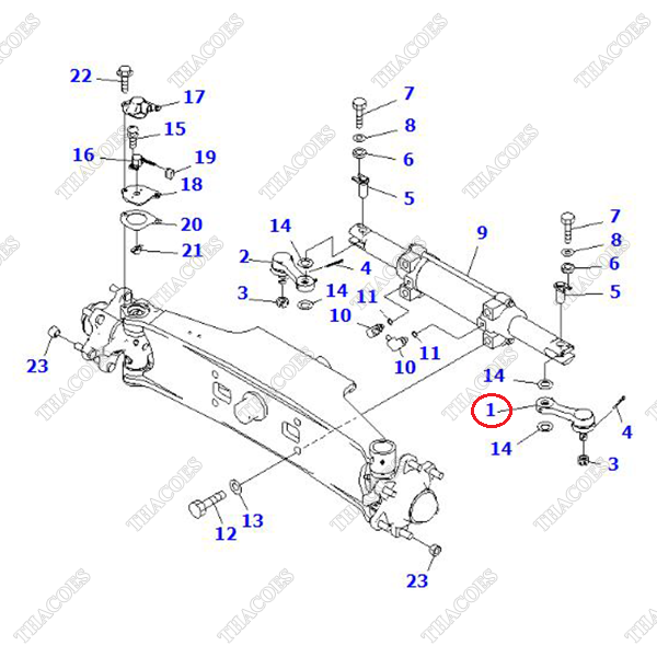 Khớp nối cầu rotuyn trái 3BA-24-71310; 3EB-24-52310