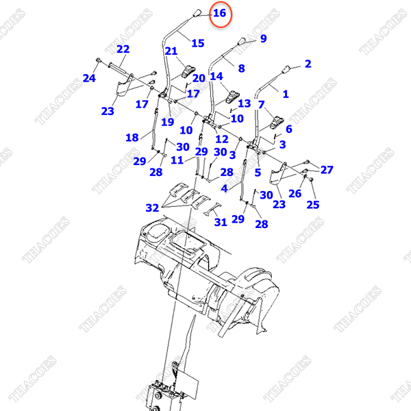 Tay nắm cần 3EB-61-41190