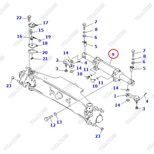 Cụm xi lanh lái 3EB-64-51112; 3EB-64-51110; 3EB-64-51113